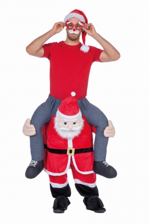 Nikolaus Weihnachtsmann Carry me Kostüm Carrying Men Santa Claus