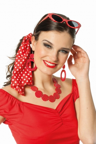 Peggy Sue Rockabilly Set 60er Jahre 4 teilig Rockn Roll Schmuck