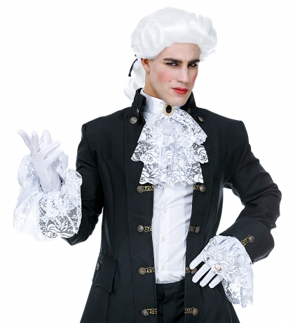 Spitzenjabot Jabot Manschetten Spitzenärmel Handschuhe Mittelalter