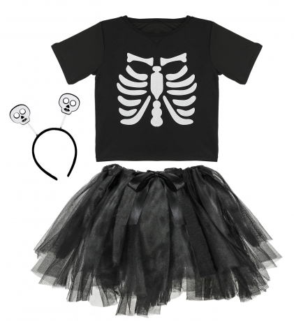 Skelett Skelettkostüm Halloween-Kostüm Kinder Größe 110 ca. 3-4 Jahr