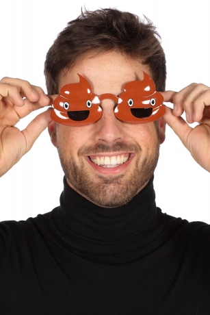 Partybrille Emoji Shithat Shithatbrille Kackhaufen Fun Party