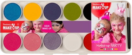 Aqua Malkasten 10 Color und Aquafarben Make Up Schminke