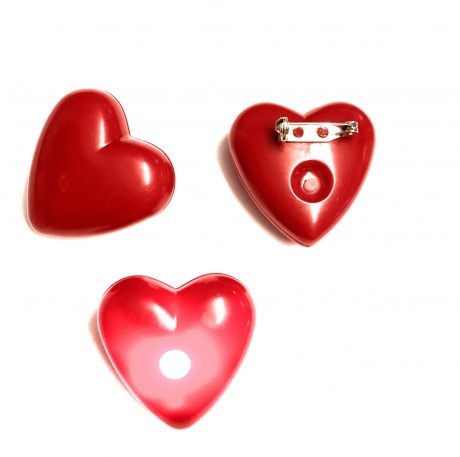 10x Blinkendes Herz Herz-Brosche Love Junggesellinenabschied