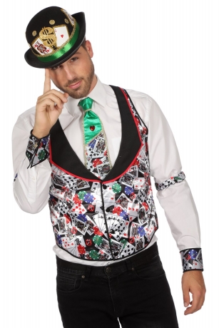 Weste Casino Pokerspieler Croupier Kartenspieler Gambler