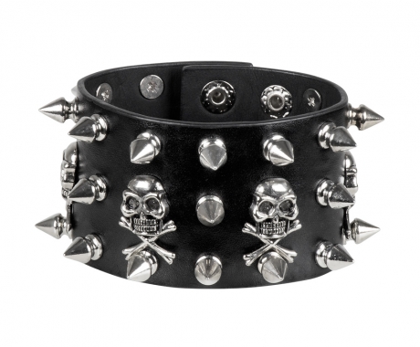 Rocker Rockerarmband Nietenarmband Punk 3-reihig Punker Biker