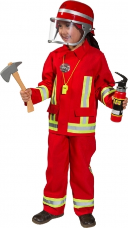 Feuerwehr Feuerwehrkostüm rot (Jacke,Latzhose) 104