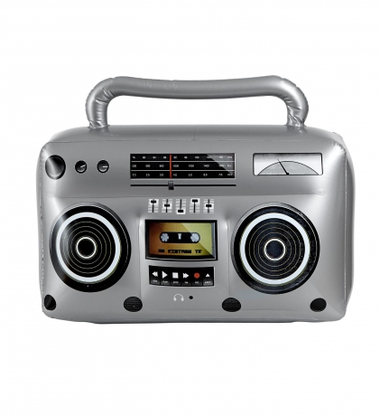 Aufblasbares Radio Ghettoblaster 80er Jahre Gag Proll Macho