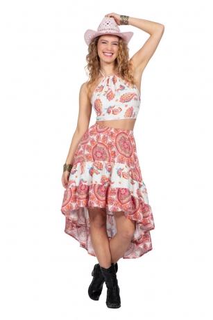 Festival Pride Festivalkleidung high low Partylook Sommerparty Cowgirl