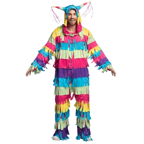 Pinata Kostüm für Erwachsene Jumpsuit mit Kapuze das etwas andere Kostüm