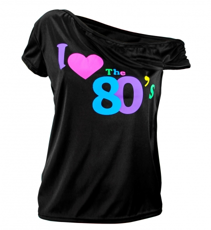 80er Jahre Shirt neon Festival Mottoparty