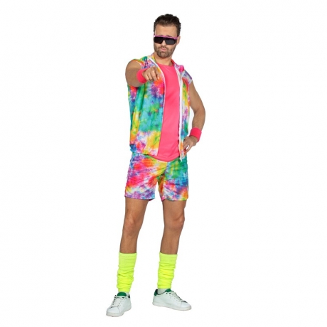 Dreiteiliges Party Out-Fit Festival Pride dude neon 80er Jahre