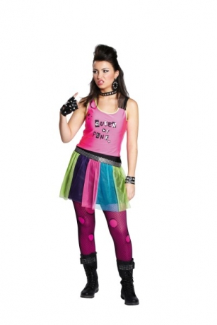 Punkgirl Teeniekostüm Faschingskostüm Rockergirl Karnevalsverkleidung