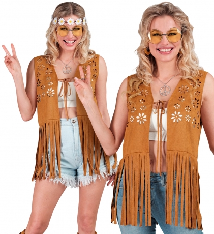Festival Weste Hippie Hippieweste Sommerparty Strandparty 70er Jahre