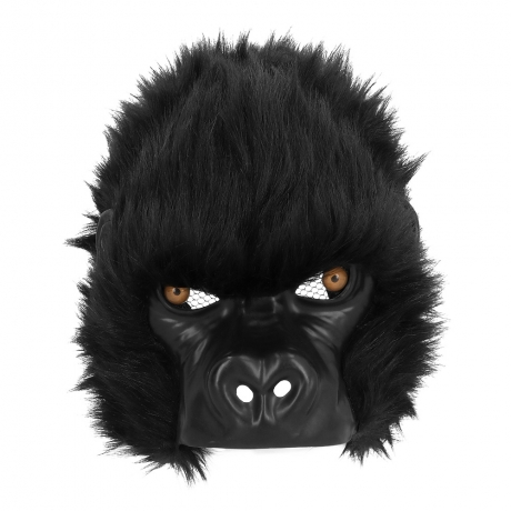 Gorilla Affenmaske Affe Gorillamaske schwarz Tiermaske
