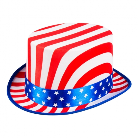 Mr. Amerika USA Amerika Zylinder Hut Stars and Stripes