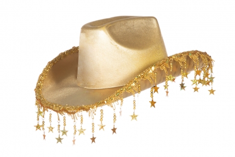 Cowboyhut gold Cowboy Festival goldener Hut Partyhut
