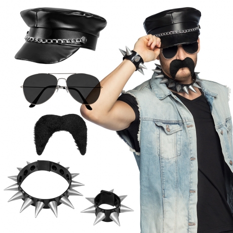 Rocker Punker Set 5 Teile Party Festival Junggesellenabschied
