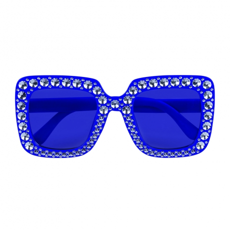 Partybrille Bling Bling blau Festival Junggesellenabschied Männertour