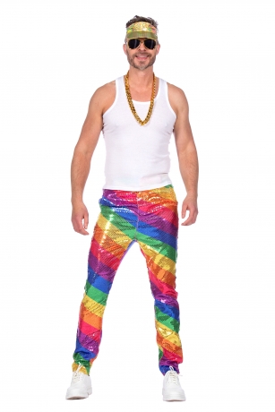 Pride Regenbogen Hose in Regenbogenfarben Festival Rave Techno
