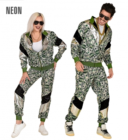 Dollar Trainingsanzug Jogginganzug Partyanzug Geldanzug Proll Macho