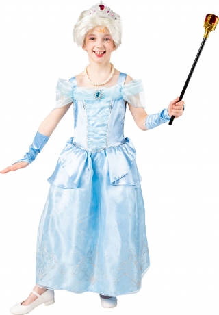 Prinzessin blau für Mädchen Prinzessinkleid Märchenprinzessin