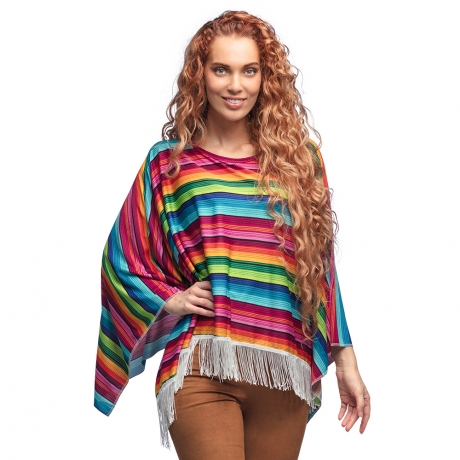 Umhang Mexikanischer Poncho Damenponcho