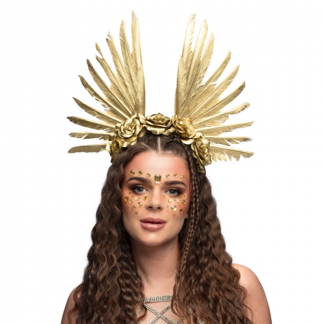 Diadem Halo Krone Stella Strahlendiadem Blumen gold Cosplay Event Göttin Engel