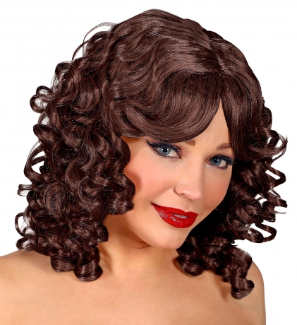Sexy Lockenperücke Damenperücke lockig gewellt schwarz blond braun