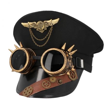 Steampunk Mütze Airpunk Mottoparty und Cosplay Retro Look