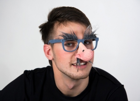 Nase mit Brille und Nasenhaaren Zubehör Nerd Faschingsparty Kostümfest