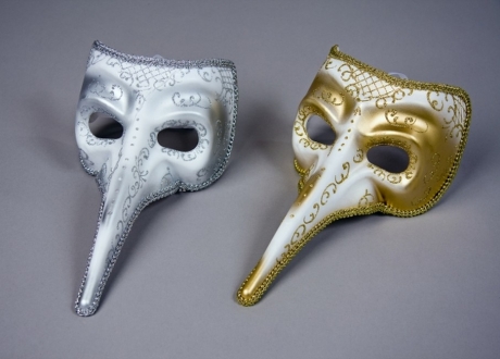 Venezianische Stab Halbmaske Maskenball Karneval