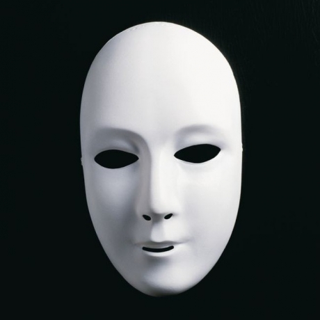 Weiße Maske unbemalt Karneval Fasching Kostüm