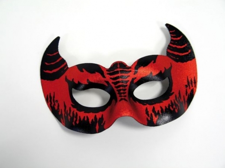 Teufelchen Satan Maske Karneval Fasching Kostüm Party