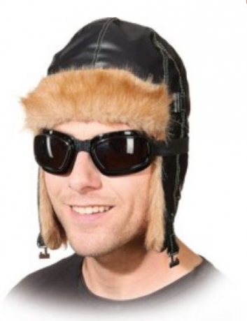 Fliegerbrille mit Band Ali G. Brille schwarz