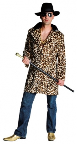 Leopardenmantel Lude Partymann Proll Macho 70er 80er Jahre