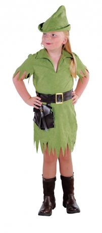 Robin Mädchen grün Kinderverkleidung Kostümfest Kinderparty Verkleidun
