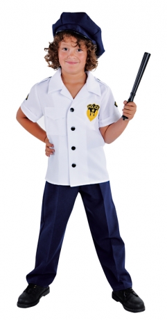 Police Boy Polizist Kinderkostüm Faschingsverkleidung Kinderparty