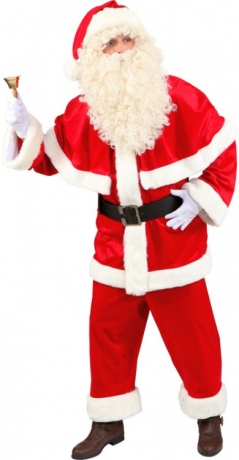 Nikolaus Weihnachtsmann Weihnachtsmannanzug aus Samt Top Qualität