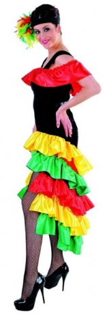 Brasil Kleid Brasilianerin Flamenco Spanierin Karneval Mottoparty