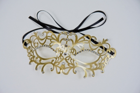 Schmuckmaske in gold mit Strass Augenmaske für Damen Glitzermaske Mask