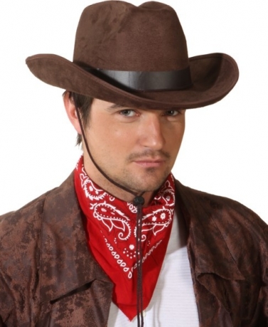 Cowboyhut John Wilder Westen Fasching Kopfbedeckung Hut Herren A