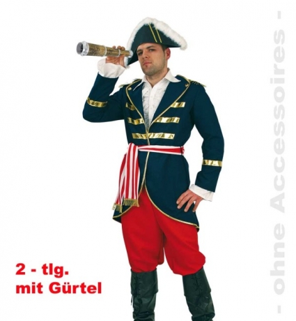 Lord Nelson Faschingskostüm Herrenverkleidung Pirat Seeräuber Fasnacht