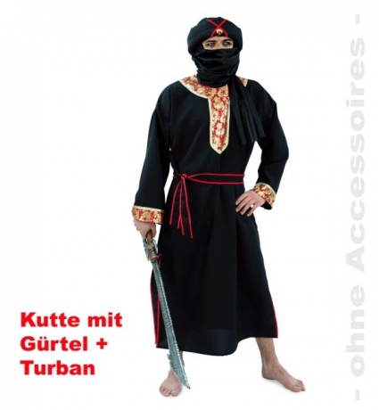 Sultan Araber Emir Herr der Wüste Orient Karneval Fasching Kostüm