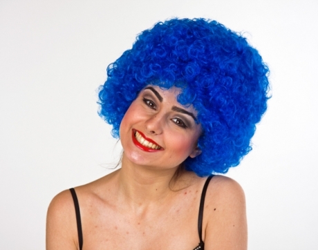 Hair Perücke blau Perücke Clown Karneval Accessoires