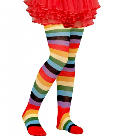 Rainbow Regenbogen Strümpfe Pantyhose halterlos Einhorn Zubehör 75 den