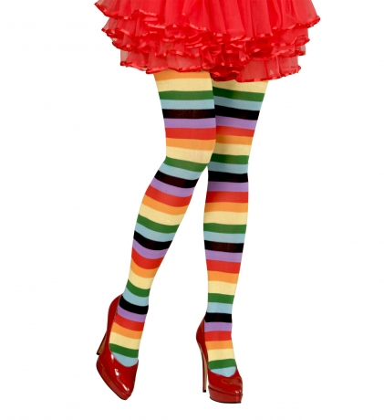 Rainbow Regenbogen Strümpfe Pantyhose halterlos Einhorn Zubehör 75 den Einheitsgröße M/L