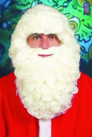 Weihnachtsmann Nikolaus Bart weiß oder naturfarben