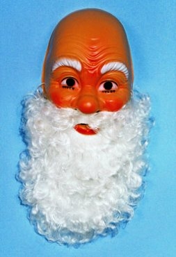 Nikolausmaske Nikolaus Weihnachtsmannmaske mit Bart Santa Claus