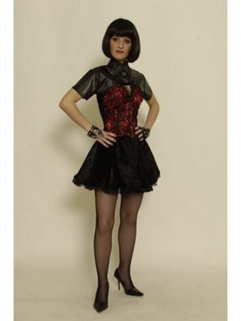 Petticoat Kleid Punker Rocker Gothic Vamp 42 / 44