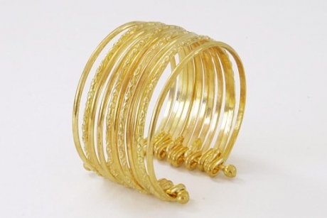 Armband goldene Ringe Fasching Karneval Modeschmuck